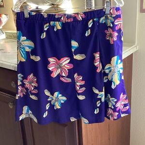 Vibrant Floral A-Line Skirt in Purple
